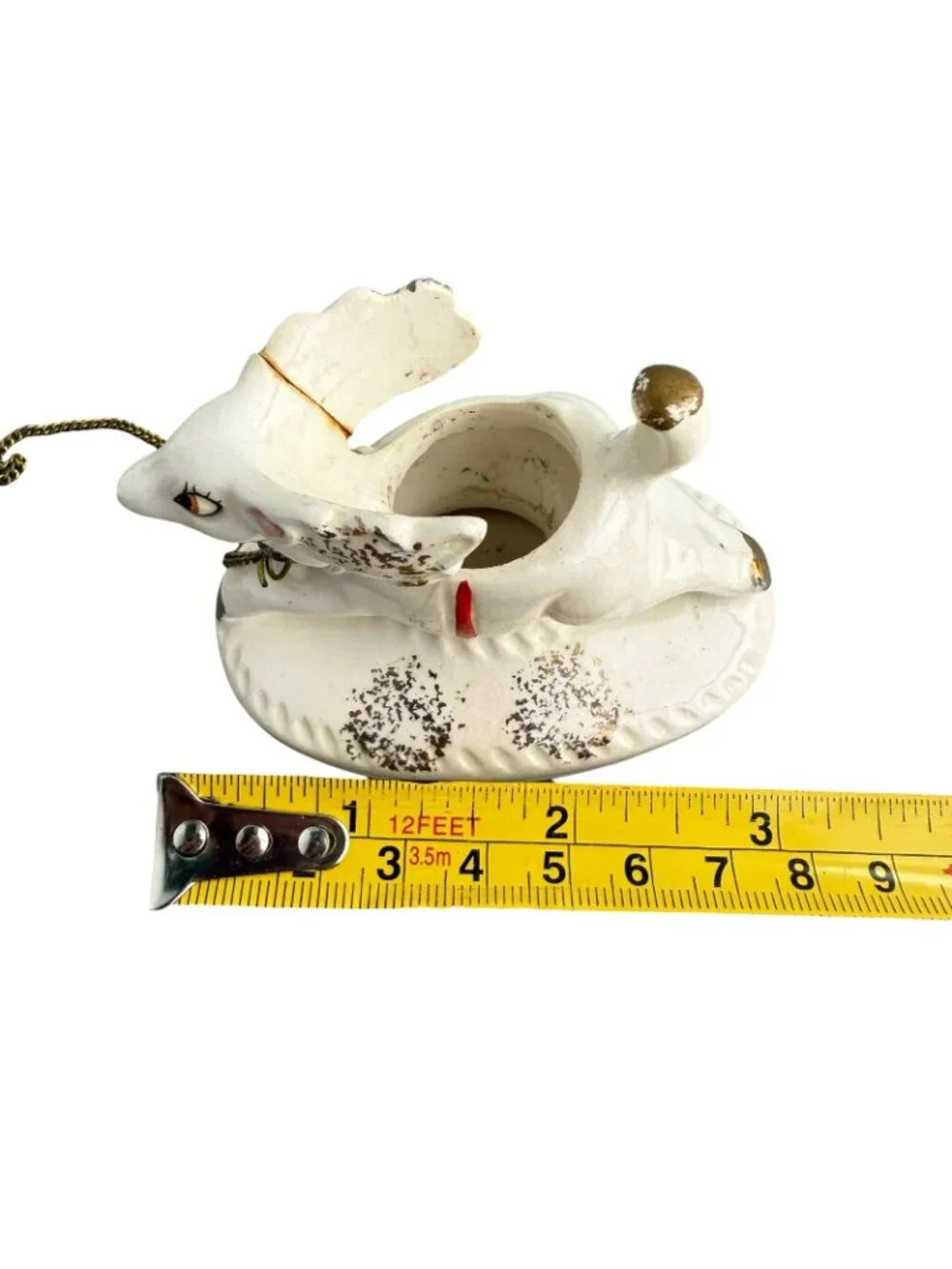 Vintage Dan Brechner Santa Claus & Reindeer Candle Climber Holder *READ*